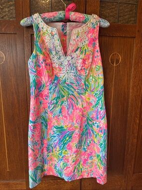 Lilly Pulitzer Gabby Shift in Fan Sea Pants Size 0, EUC